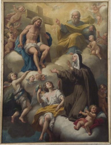 Niccolò De Filippis, Estasi di S. Chiara, XVIII sec., museo diocesano, Bari