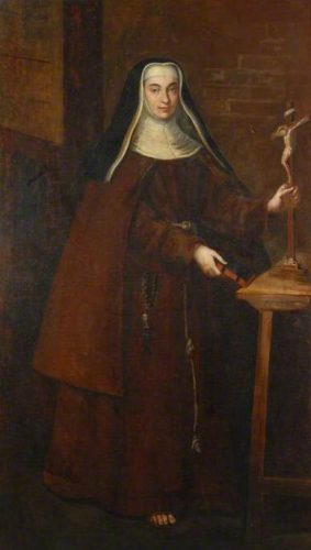 Spanish School; A Franciscan Nun with a Crucifix; The Bowes Museum; http://www.artuk.org/artworks/a-franciscan-nun-with-a-crucifix-44691